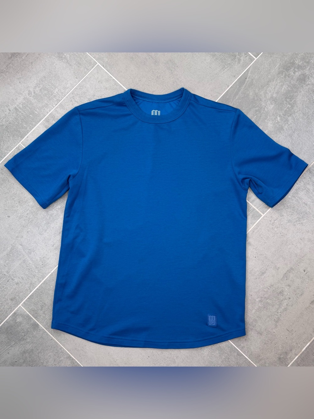 Topo Designs Tech Tee Men's Medium Bright Blue PackFast VGUC